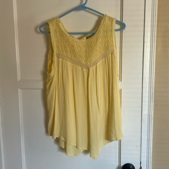 Pale yellow Democracy tank top size L - Picture 1 of 7